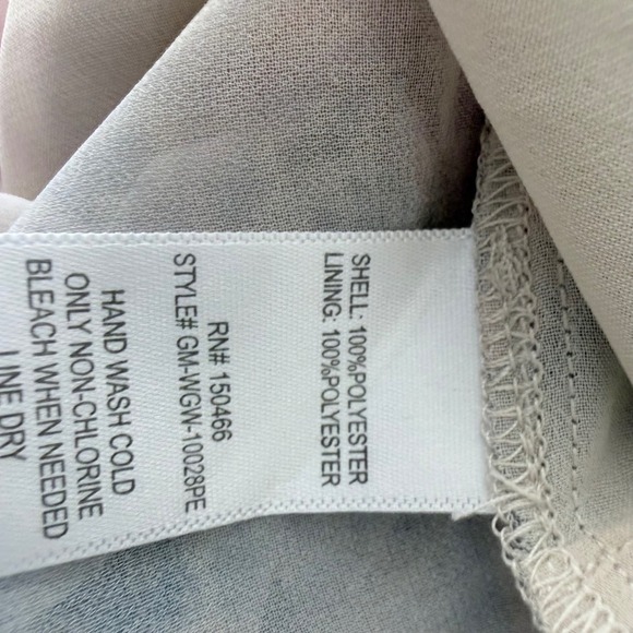 Deane Mel Tie Neck Sheer Blouse Women Small Petite Off-White Floral NWT - Picture 7 of 7